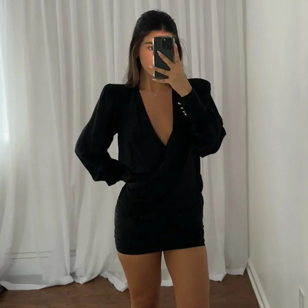 Balmain x H&M Jacquard Weave Silk Black Backless Dress - Picture 2 of 6